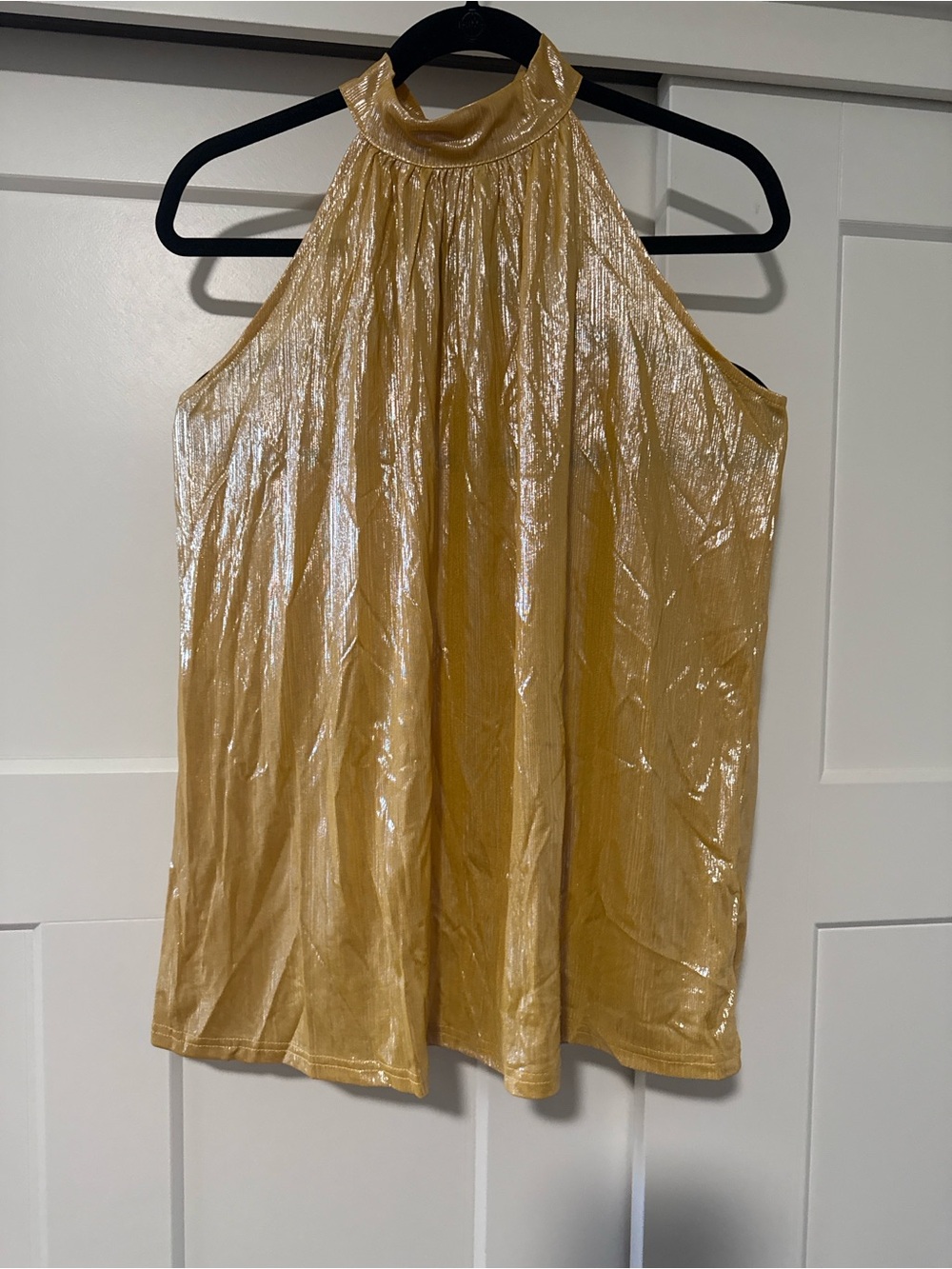 Yellow Gold Halter Neck Women’s Top